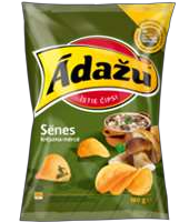 0023673 Adazu Crisps Sourcream And Musrooms 160g Box 18