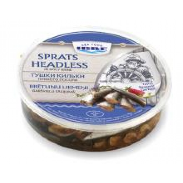 Irbe Sprats Headless In Spicy Brine 260g 600x600