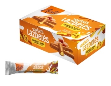 Aistė Varškės Lazdelės Karamelės Skonio Karameliniame Glaiste 0