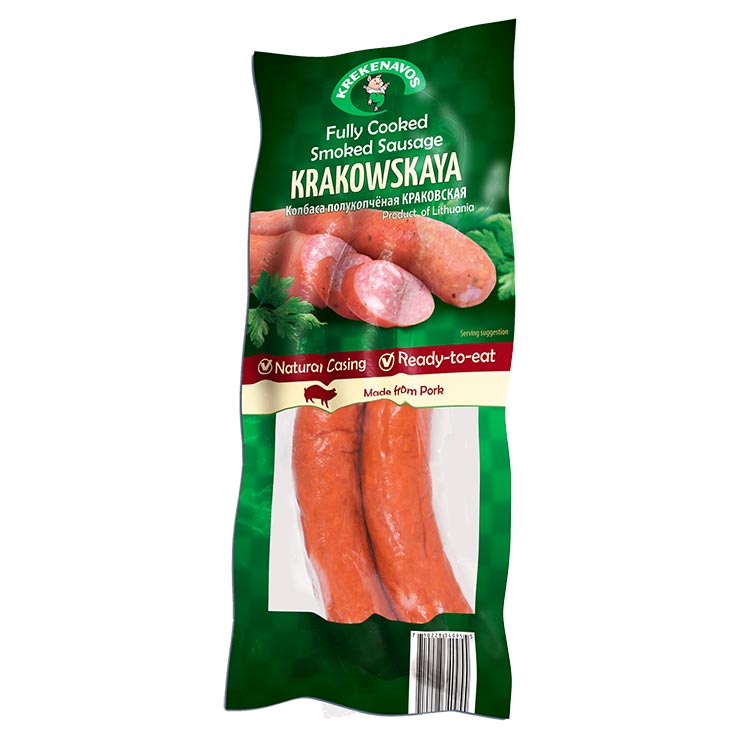 Krekenavos Krakowskaya Cooked Smocked Sausage 1lb