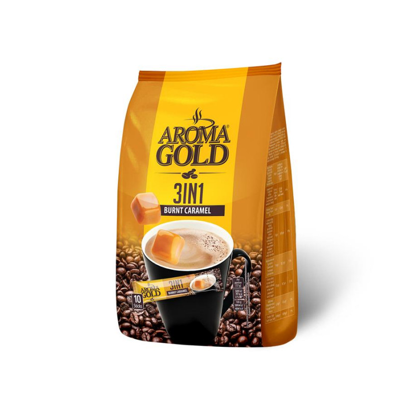 Instant Coffee Drink Aroma Gold Burnt Caramel 3in1 17g